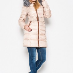 Пуховик класса люкс c шикарным натуральным мехом чернобурки