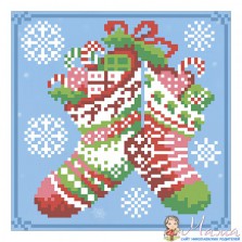 Новогодняя канва для вышивки бисером