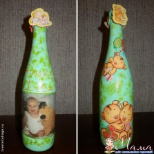 Оригинальная декоративно оформленная бутылка