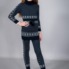 Комплект туника и гамаши вязанные