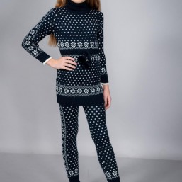 Комплект туника и гамаши вязанные