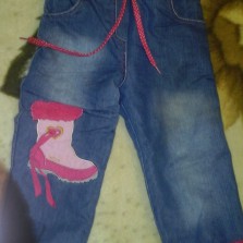 Штаны джинсовые на махре. Зима. Р. 110-116 см