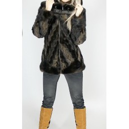 Шикарная шубка Кэтти(коричневая норка)