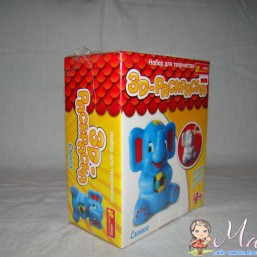 Слоник, Котенок, Уточка - 3D разукрашка 