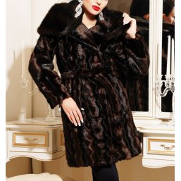 Купить коричневую шубку Вероника под норку