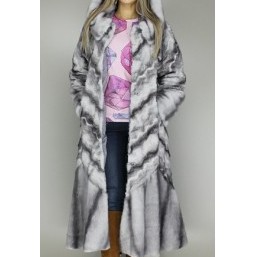Купить длинную шубку под серую норку Анастасия