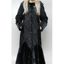 Продается длинная шубка под каракуль из искусственного меха Анастасия