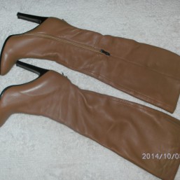 Кожаные сапоги/демисезон