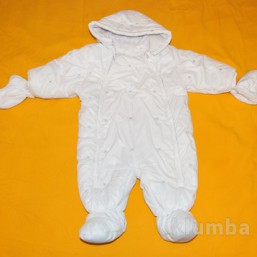 Демисезонный белый комбинезон весна-осень