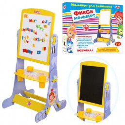 Детские деревянные двухстороние мольберты Фиксики, Хелло Китти, Лунтик, Винкс, Бен 10 