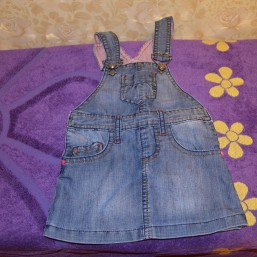 Джинсовый сарафан 9-12 мес