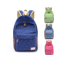 Рюкзак молодежный в горошек.