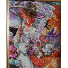 продаю картину вышитую бисером в оформлении