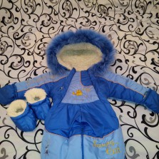 Срочно продам комбез-конверт зимний на овчинке в хорошем состоянии!