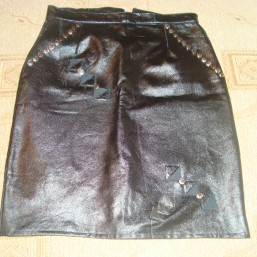 Юбка кожаная