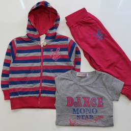 213  Спортивный костюм- тройка для девочек 1- 5 лет  /польша/