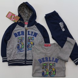 540  Спортивный костюм- тройка для девочек 1- 5 лет  /польша/