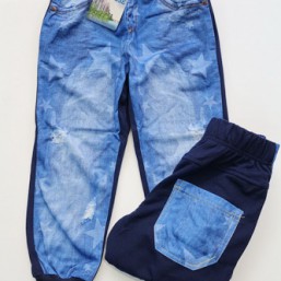 212  Трикотажные спортивные брюки под джинс 4- 12 лет /польша/