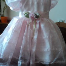 розовое платье на годик,крестины