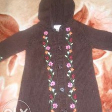 Демисезонное вязаное пальто