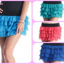 Женская летняя шифоновая юбка с рюшами