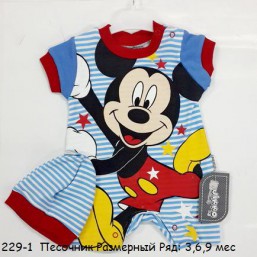 229-1  Песочник Размерный Ряд: 3,6,9 мес