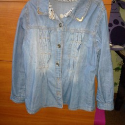 джинсовая рубашка на девочку