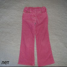 Брюки вельветовые для девочки 5-6 лет