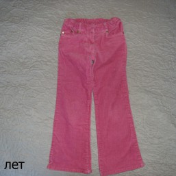 Брюки вельветовые для девочки 5-6 лет