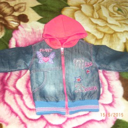 Джинсовая утепленная курточка для девочки