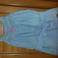 Классный джинсовый ромпер или комбинезон для девочки на рост 128.  С&A (Кунда).