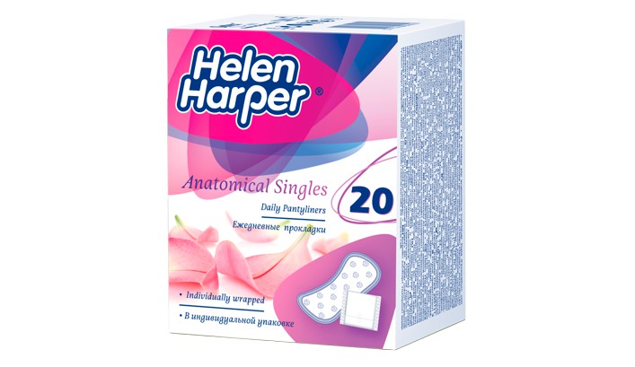 Ежедневные прокладки Helen Harper Anatomical Singles ― всегда под рукой!