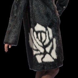  Манто, нутрия, цвет черный, 