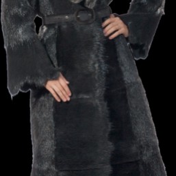 Шуба, нутрия, цвет черный,