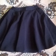 Школьная черная юбка -солнце