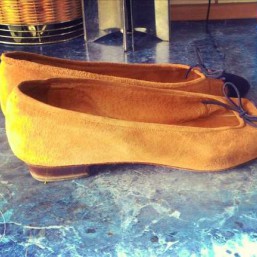 Итальянские балетки натуральный замш