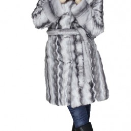 Купить шубу из искусственного меха под серую норку Марселла