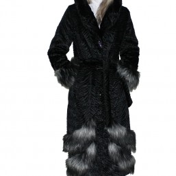 Купить длинную элегантную шубу из эко-меха Ванесса