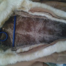 Натуральная дубленка на цигейке для девочки от 9 лет