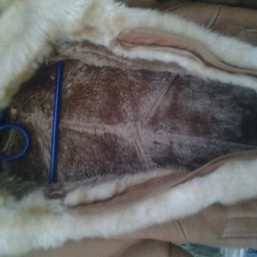 Натуральная дубленка на цигейке для девочки от 9 лет