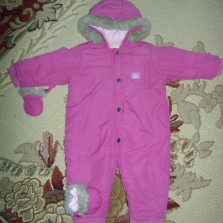 Фирменный комбинезон (еврозима) 12-18 мес., джинсовый полукомбинезон