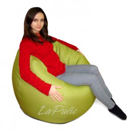 Салатово-горчичное кресло-мешок груша 120*90 см из микро-рогожки