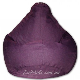 Сиреневое кресло-мешок груша 120*90 см из микро-рогожки