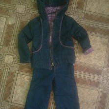 Джинсовый костюм Глория Джинс на флисе