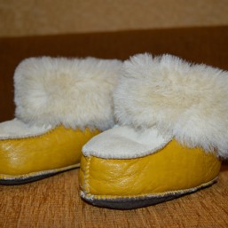 Зимние пинетки на натуральном меху 13 см