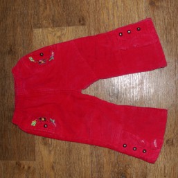 Розовые вельветовые штаны с утеплением