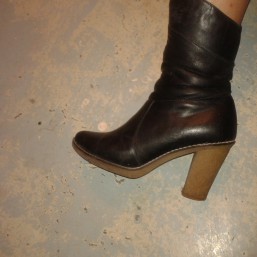 зимние ботинки, цигейка, кожа.