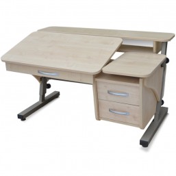 Парта с регулировкой высоты. Ящичный блок в комплекте, СКИДКА