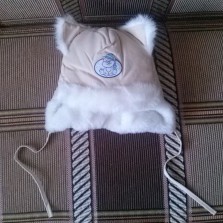 Детская зимняя шапка (шапочка), ушанка с ушками, размер 44