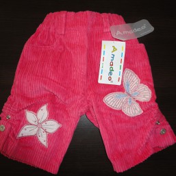 Розовые вельветовые капри ТМ Amadeo